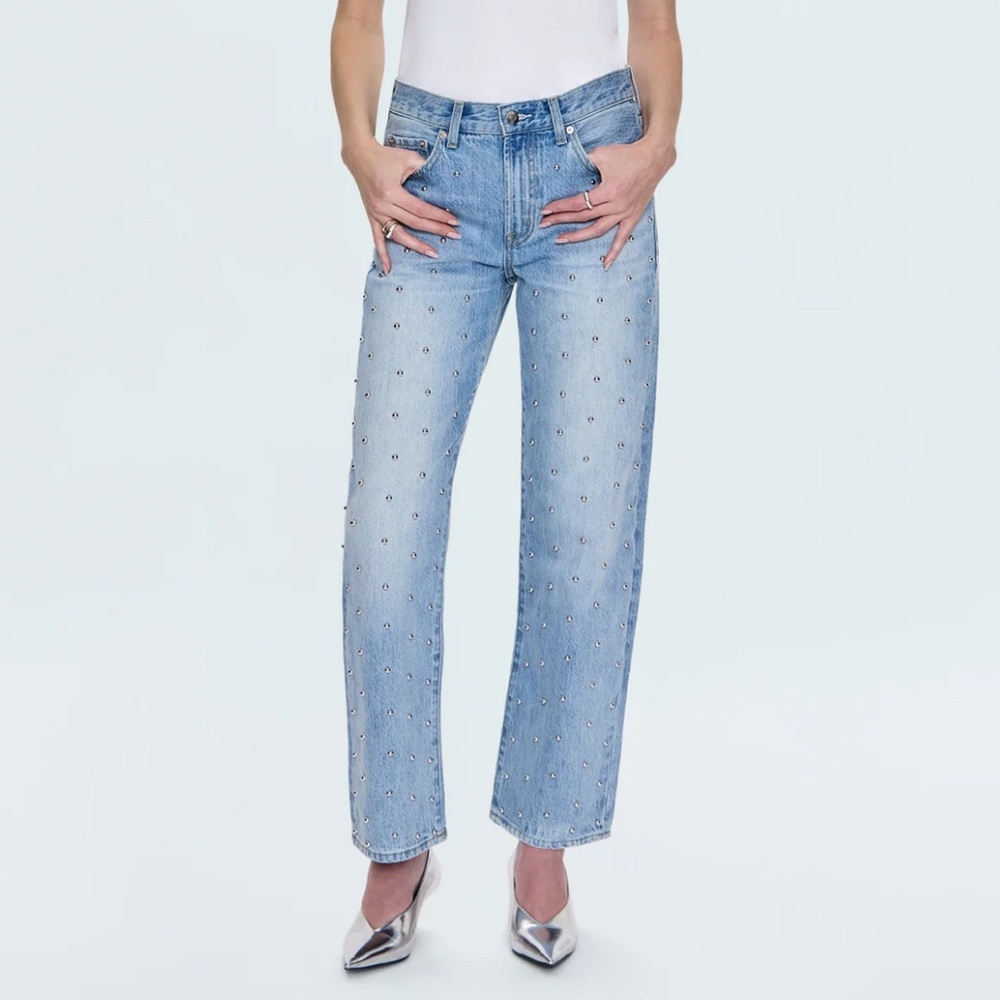 PISTOLA LEXI MID RISE BOWED STRAIGHT JEAN - ARIES